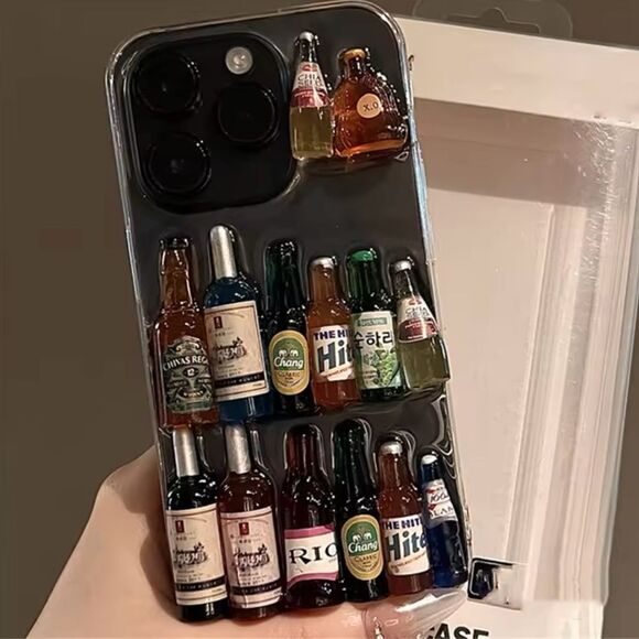 Transparent Bottle-Themed IPhone Case for Beverage Enthusiasts - Picture 1 of 7